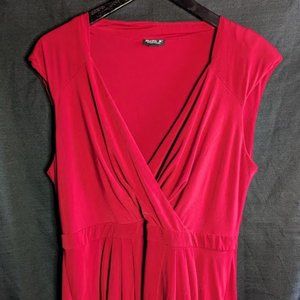 Allen B By Allen Schwartz Red Tulip Knit Party Dress Size XL